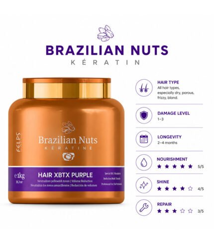 Felps Brazilian Nuts XBTX Purple – Hair Botox – 1kg