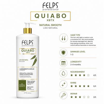 Felps Quiabo Okra Anti-Frizz – Nanobotox – 1L