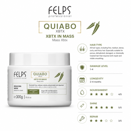 Felps Massa Quiabo XBTX – Hair Botox – 1kg