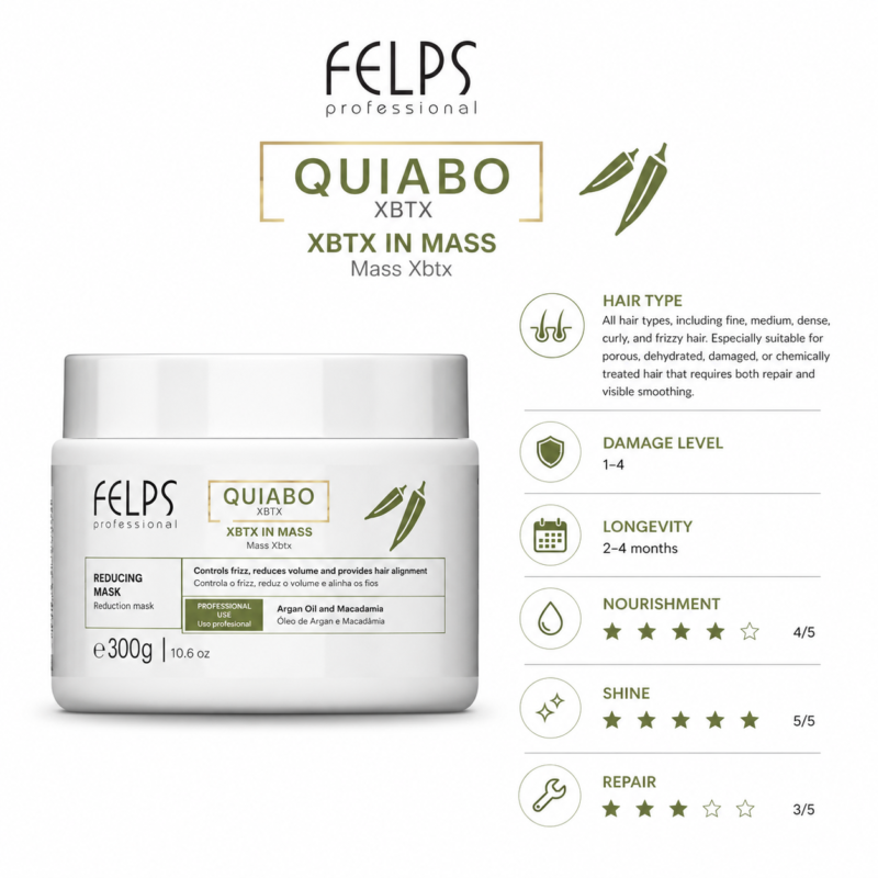 Felps Massa Quiabo XBTX – Hair Botox – 1kg